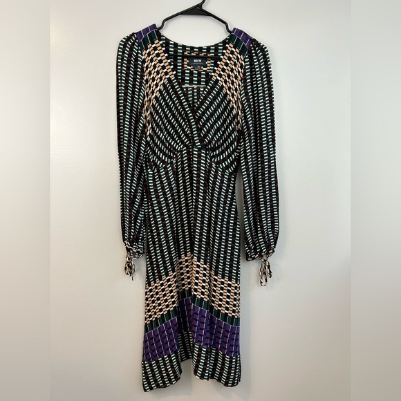 Anthropologie Maeve Gianna Long Sleeve Tunic Mixed Print Multicolor Dress Size 2 - Picture 3 of 14